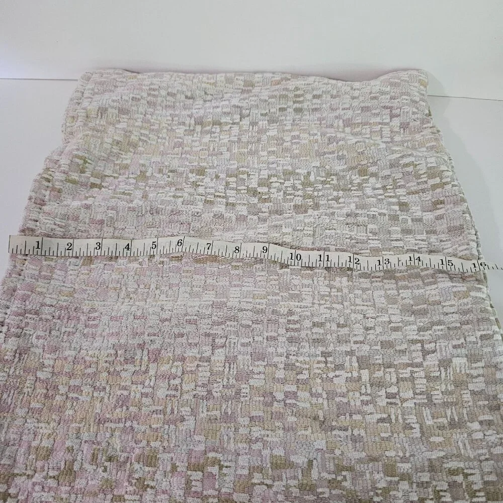 Set Of 2 Haverty's Tweed Beige & White Throw Pillow Covers Zippers 20